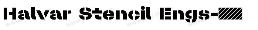 Halvar Stencil Engs字体转换